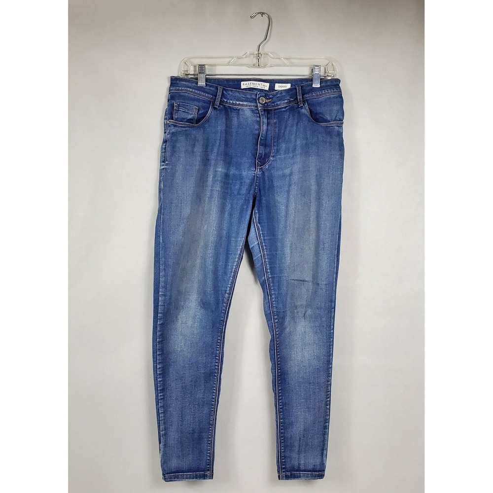 Basement Denim Women Medium Wash Skinny Jeans Size EUR 42 Blue Stretch Casual